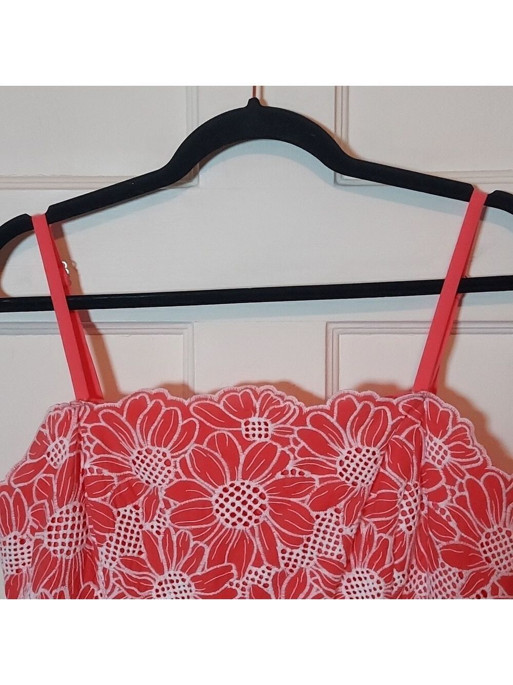 Milly Breanna Tournesol Eyelet Dress Coral - Picture 9 of 16